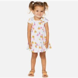 NEW Floral Print Girls Sz 24 Months Soft Stretchy Cotton Dress & Bloomers Set